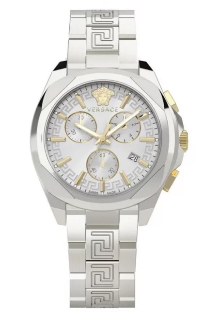 Дамски часовник  модел Chrono - метална верижка - 40мм - 5 ATM - сребрист