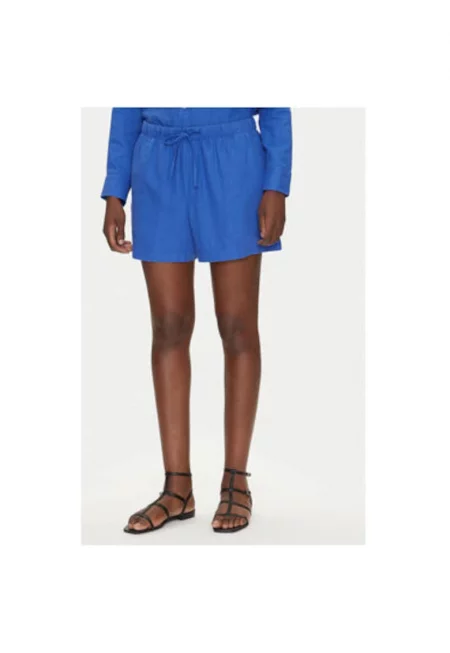 Дамски къси панталони  713386-04 - Лен/Вискоза - Син
