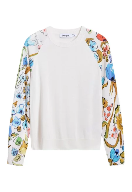 Дамски пуловер  25SWJF31 - Вискоза/Полиамид - XL INTL - Бял