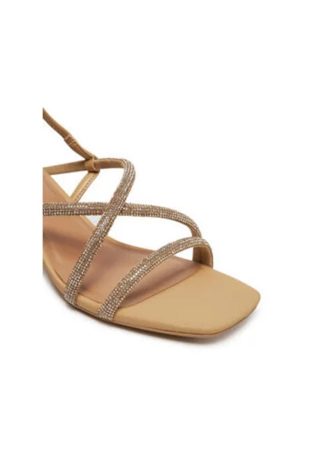 Дамски сандали - 13943797 -  Екокожа - Бежов