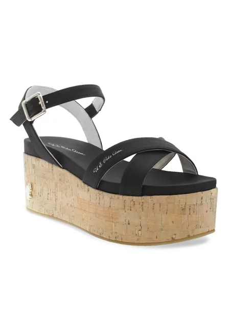 Дамски сандали - US Polo Assn. - 302825387 - Еко кожа - Черни - Черен