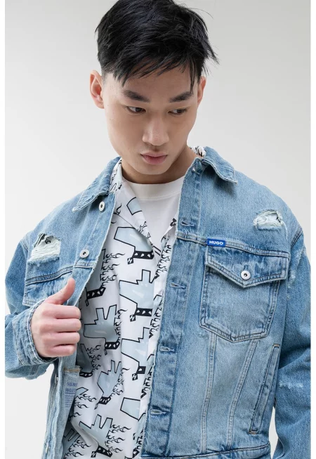 Дънково яке с джобове