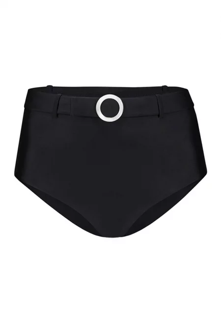 Долнище на бански с декоративен колан - Черен