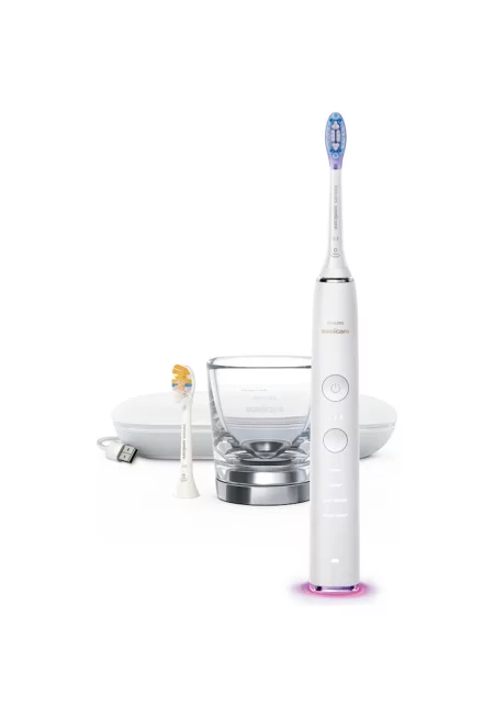 Електрическа звукова четка за зъби  DiamondClean 9000 HX9917/89 - 62000 движения/минута - 4 режима на почистване - 3 нива на интензитет - сензор за налягане ...