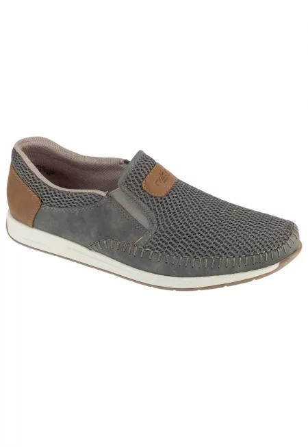 Ежедневни мъжки обувки  Moccasins 11954 - Сив