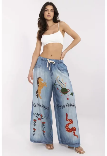 Graphic Pattern Palazzo Pants