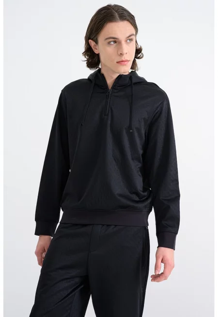 Худи с къс цип