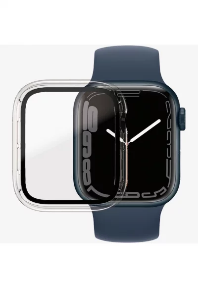 Калъф  за Apple watch 7 -45 мм - Прозрачен/Черна рамка