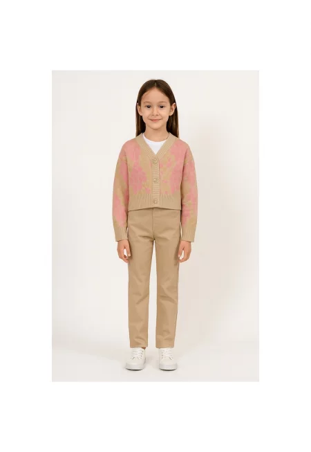 Къса флорална жилетка - Розово