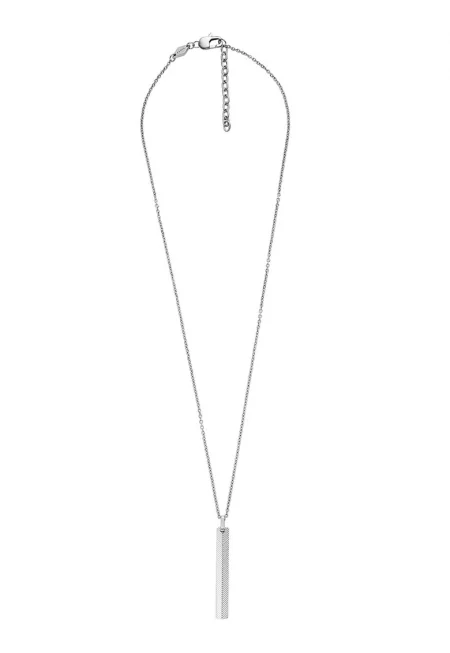 Колие от неръждаема стомана с висулка - Сребрист