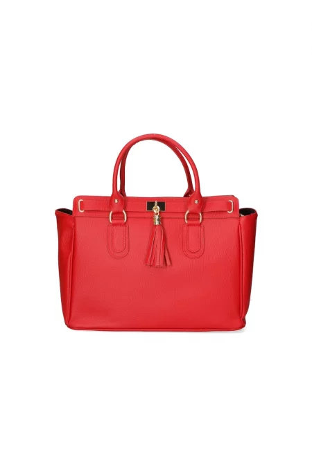 Кожена чанта - Червен