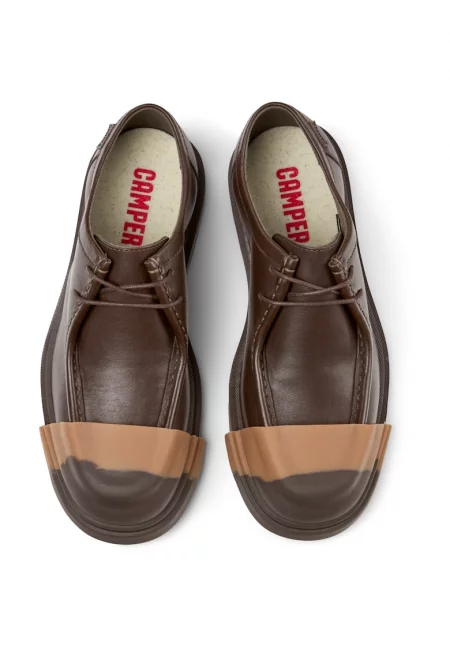 Кожени обувки Junction - Тъмнокафяв/Бежов