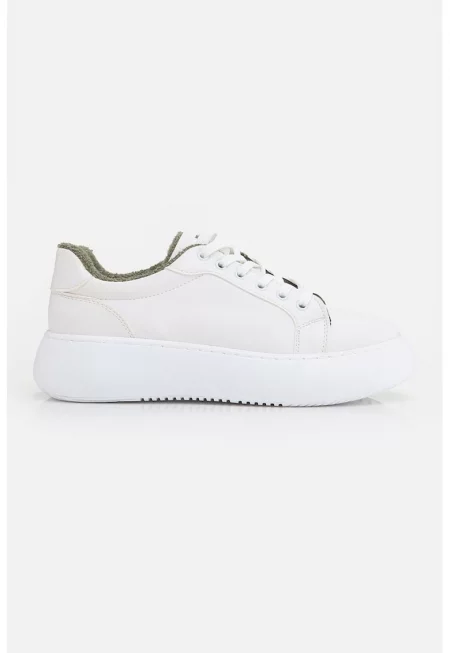 Кожени спортни обувки - Бял