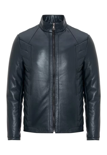 Кожено яке Oleh с капитонирани зони
