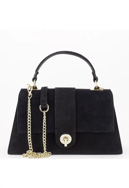 Малка кафява чанта от естествена велурена кожа 1911 M9 18106