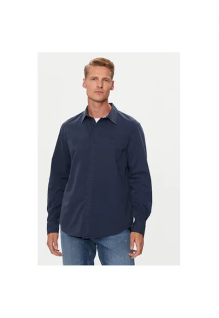 Мъжка риза  304288081 - Памук - Син