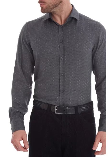 Мъжка риза -  6974 - сива