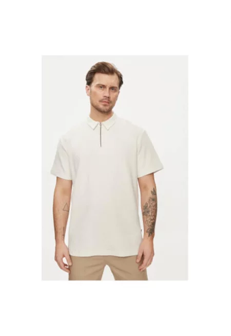 Мъжка тениска -  303594657 - Памук - Бежов - Бежов