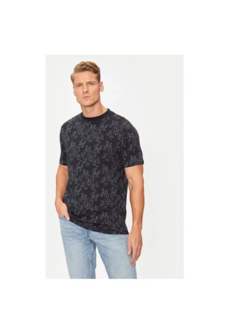 Мъжка тениска -  304306464 - Памук - Черен - Черен