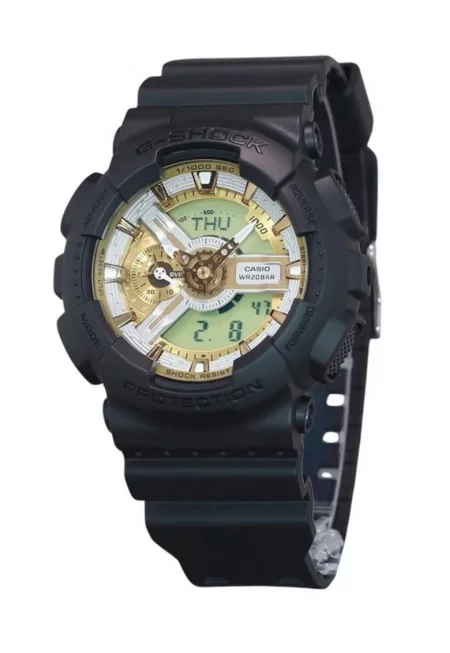Мъжки часовник  G-Shock - каишка от смола - златист циферблат - водоустойчив 200м - 51.2x16.9мм