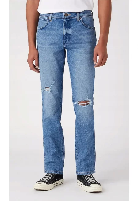 Мъжки дънки  Larston - Slim stened - Винтидж стил - Памук/Еластан - Син