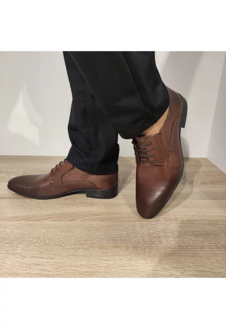 Мъжки елегантни обувки  530Crp Brown - Тъмнокафяв