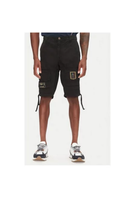 Мъжки къси панталони  251BE041CT1122 - памук - черен