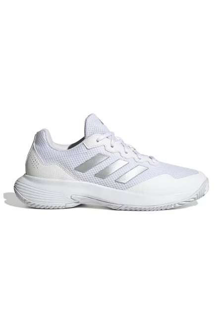 Мрежести тенис обувки Gamecourt 2 със синтетика - Бял/Сребрист