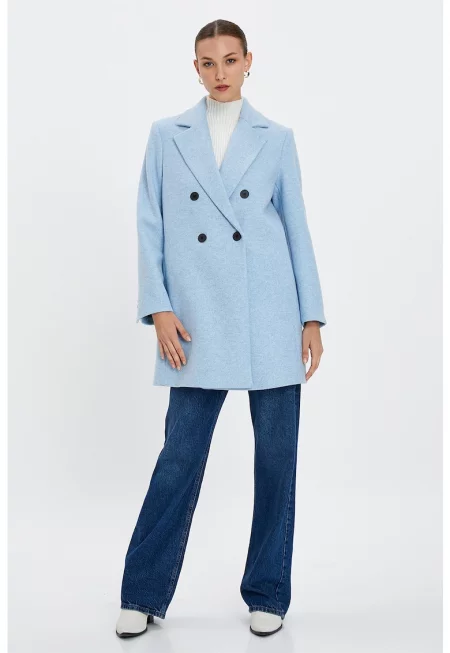 Палто с двуредно закопчаване