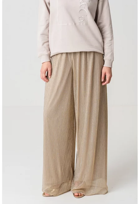 Панталон Raiment с широк крачол - Златист/Сребрист