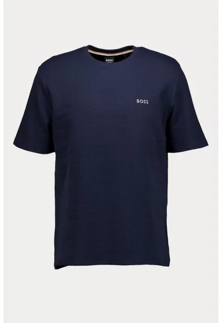 Релефна домашна тениска - Тъмносин