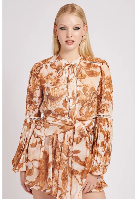 Риза тип туника с плетена дантела