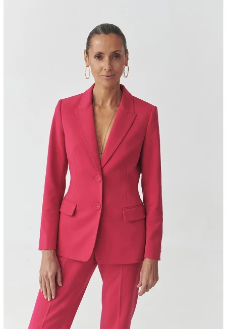 Сако с джобове с капачета - Яркорозово