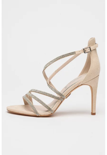 Сандали Makai 2 с декоративни камъни - Светло бежово
