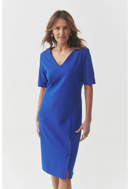 Шпиц рокля с цепка - Кралско Синьо