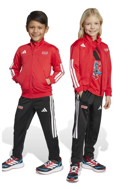 Спортен екип с шарка на Spider Man - Черен/Корал