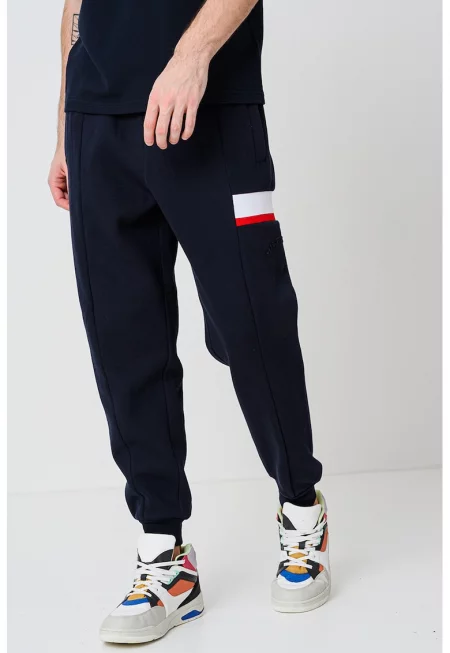 Спортен панталон с памук - Червен/Бял/Ултрамарин синьо