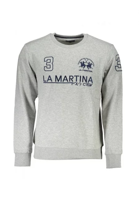 Спортен суичър с щампа на логото  Сив