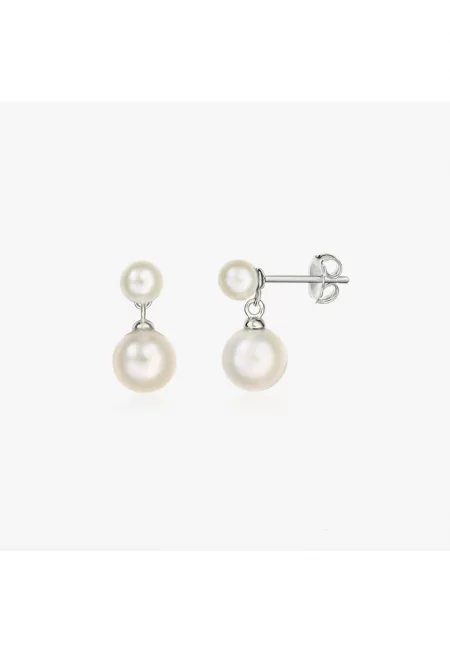 Сребърни обеци Elara - Естествени перли