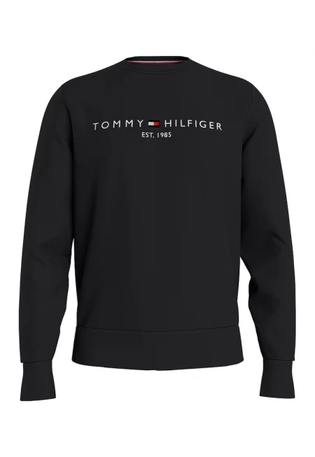 Суитшърт с органичен памук и лого - Черен