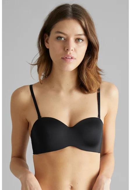 Сутиен тип балконет - Черен