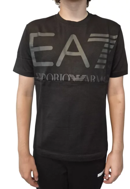 Тениска  EA7 Train Logo Series M Oversize 62489 - Черен