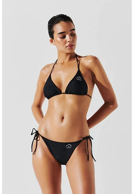 Триъгълно горнища на бански - Черен