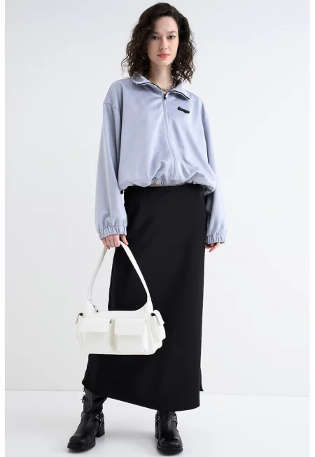 Уголемен суитшърт Dales с цип