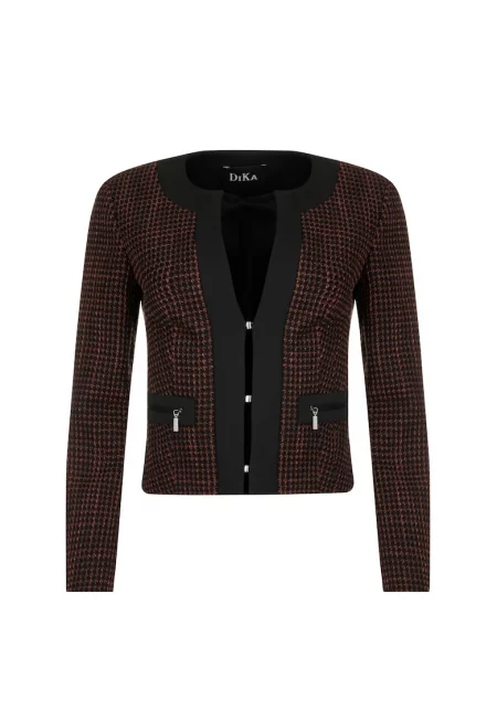 Вталена жилетка с текстуриран вид