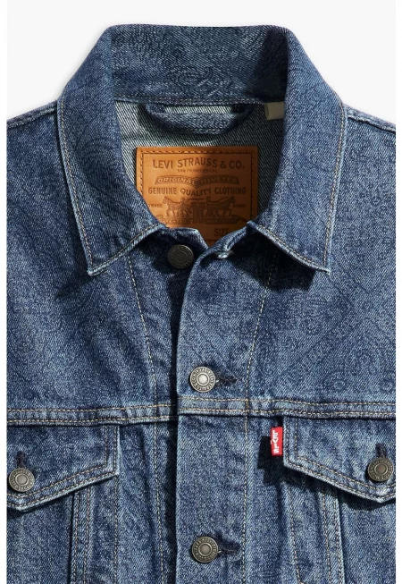 Яке от деним с принт и джоб