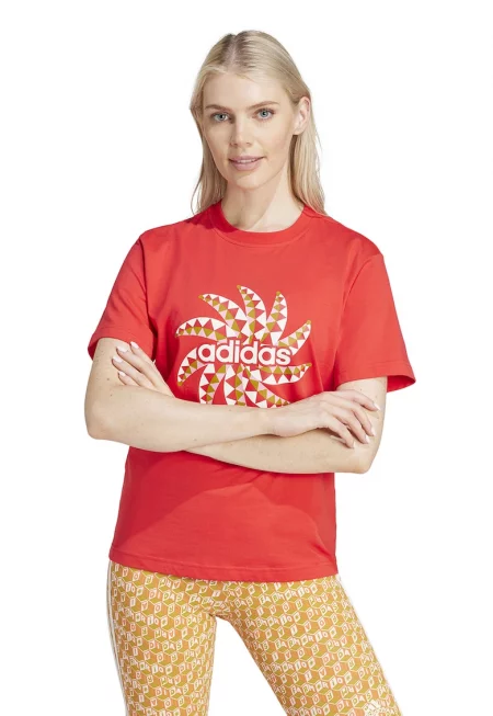 adidas Performance - Тениска с овално деколте и лого