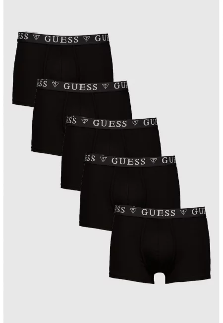 Боксерки с еластична талия - 5 чифта - Черен