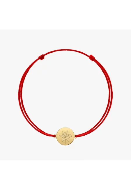 Bratara snur din aur Birth Flower - May Lily