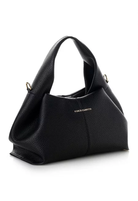 Чанта от еко кожа с отделяща се презрамка - Черен